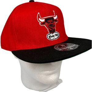 Mitchell & Ness Chicago Bulls Adult 8 Red Dynasty‎ Fitted Windy City Hat Cap